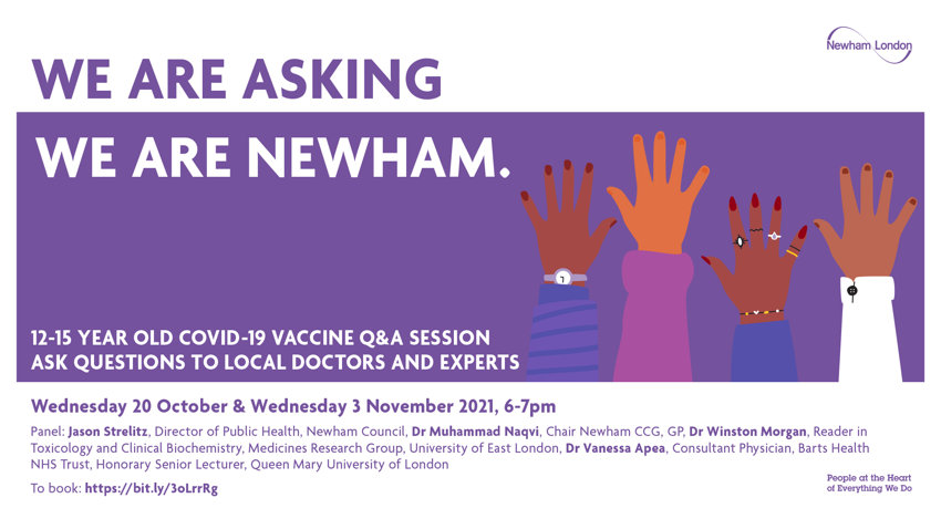 Image of Q&A session regarding 12-15 year old Covid-19 Vaccines